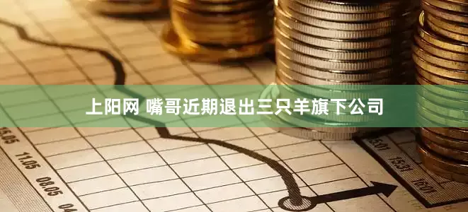 上阳网 嘴哥近期退出三只羊旗下公司